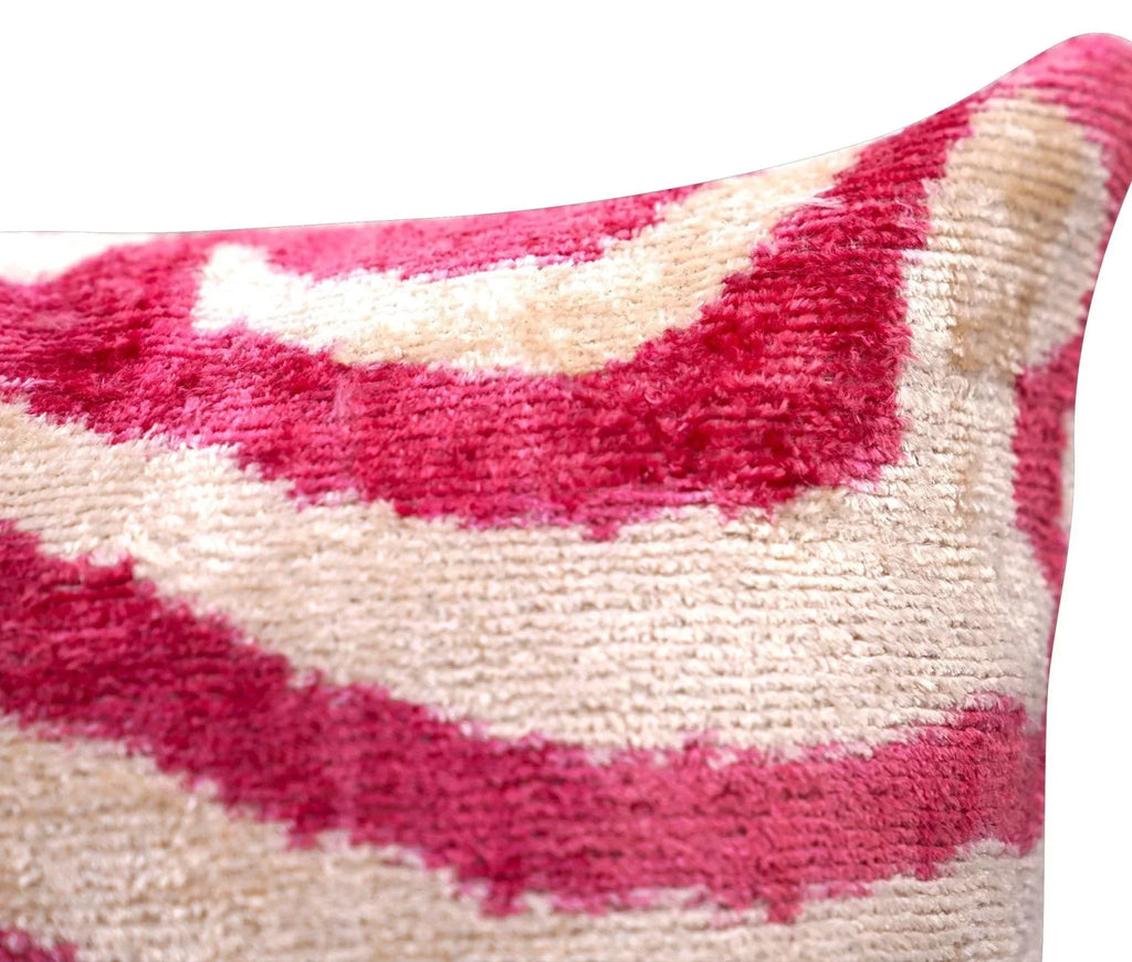 Canvello Tiger Print Pinkish Red Throw Pillows - 16x16 inch Canvello