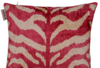 Canvello Tiger Print Pinkish Red Throw Pillows - 16x16 inch Canvello