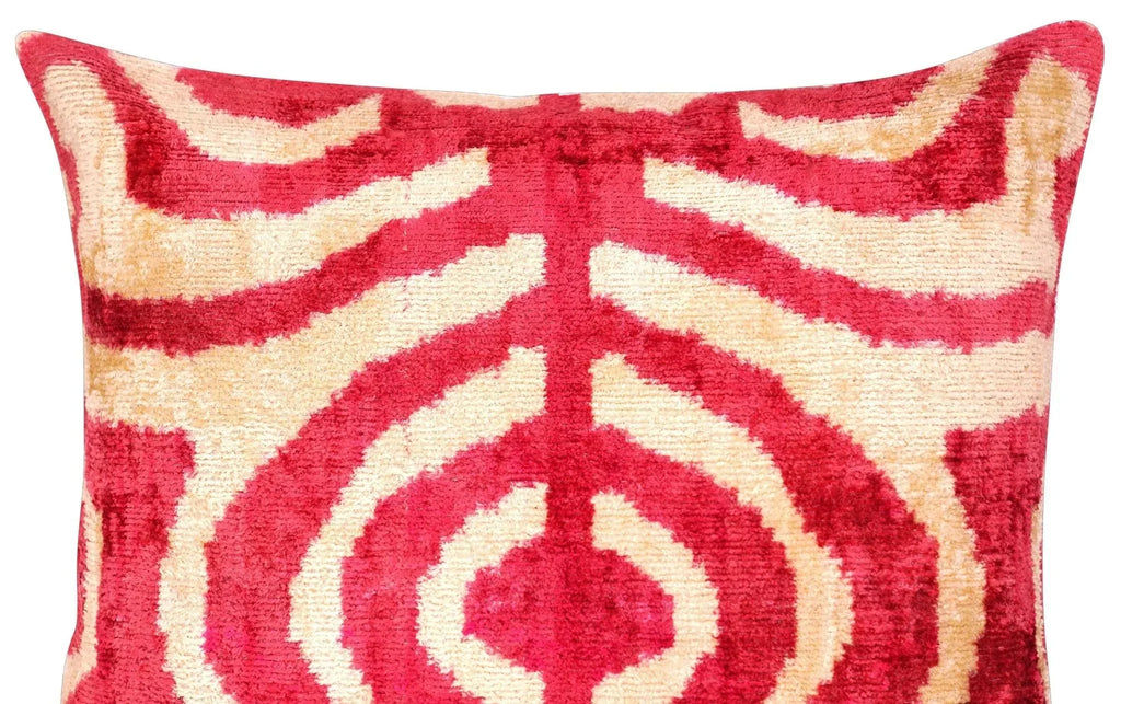 Canvello Tiger Print Pinkish Red Throw Pillows - 16x16 inch Canvello