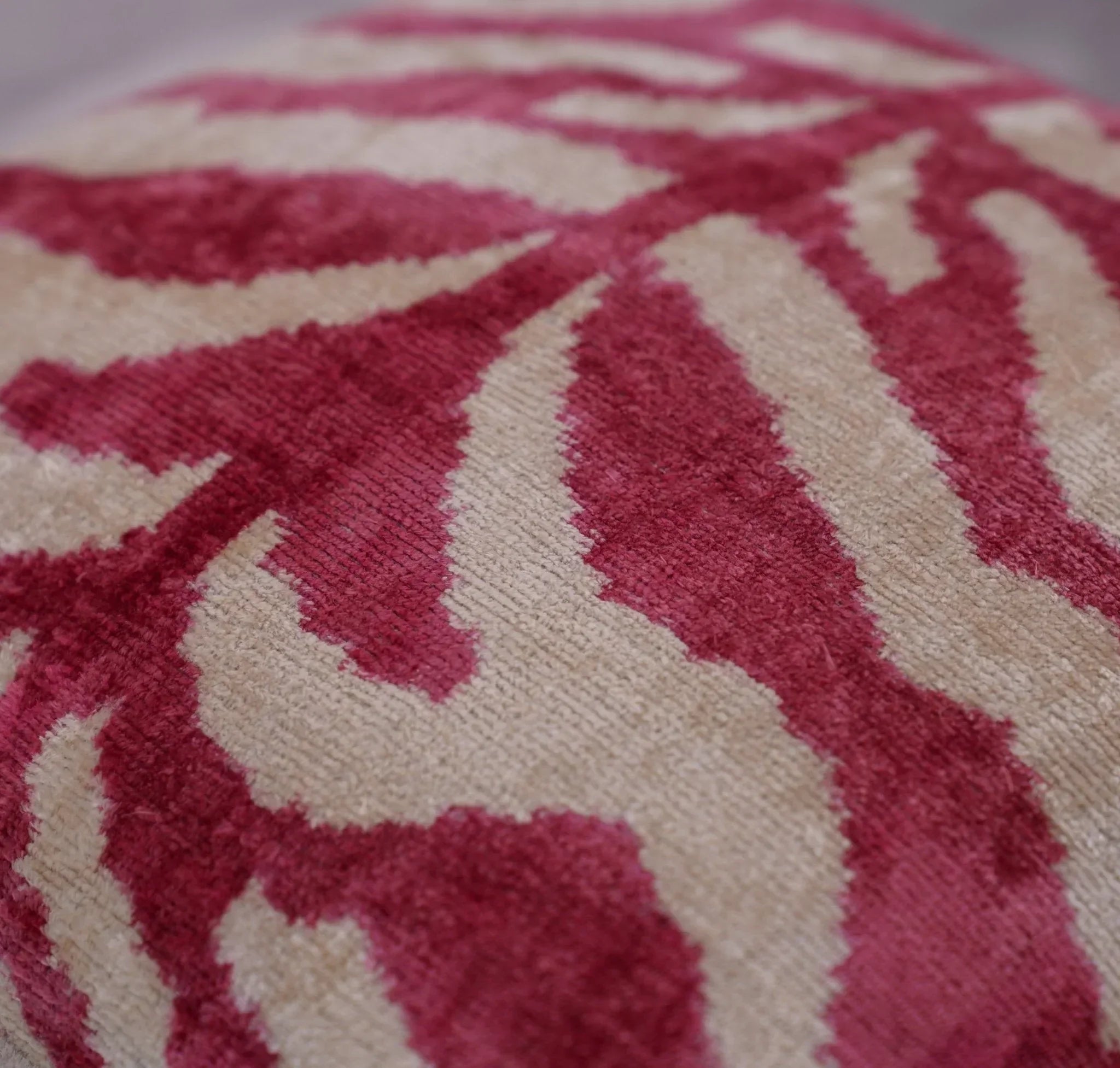 Canvello Tiger Print Pinkish Red Throw Pillows - 16x16 inch Canvello