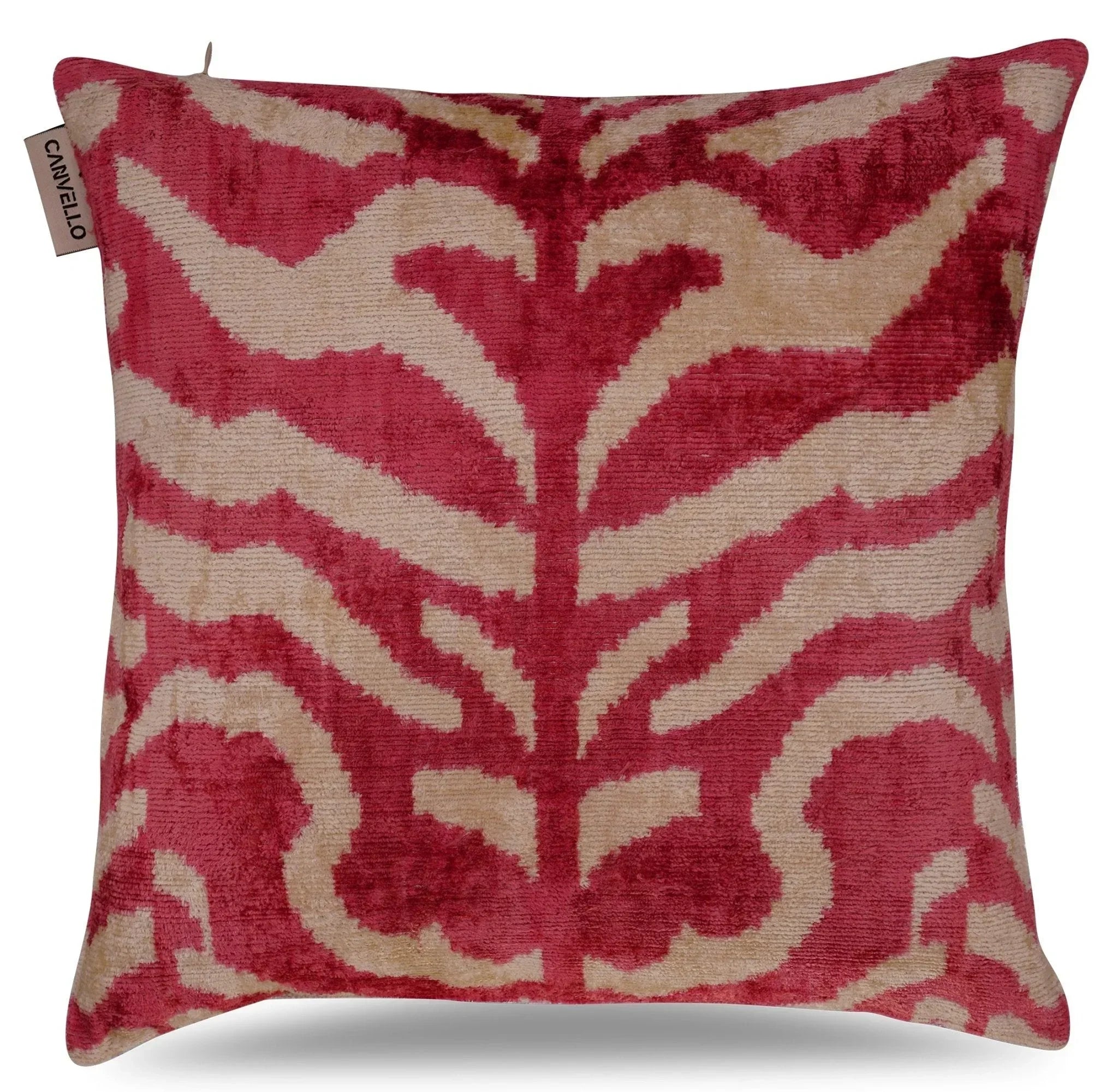 Canvello Tiger Print Pinkish Red Throw Pillows - 16x16 inch Canvello