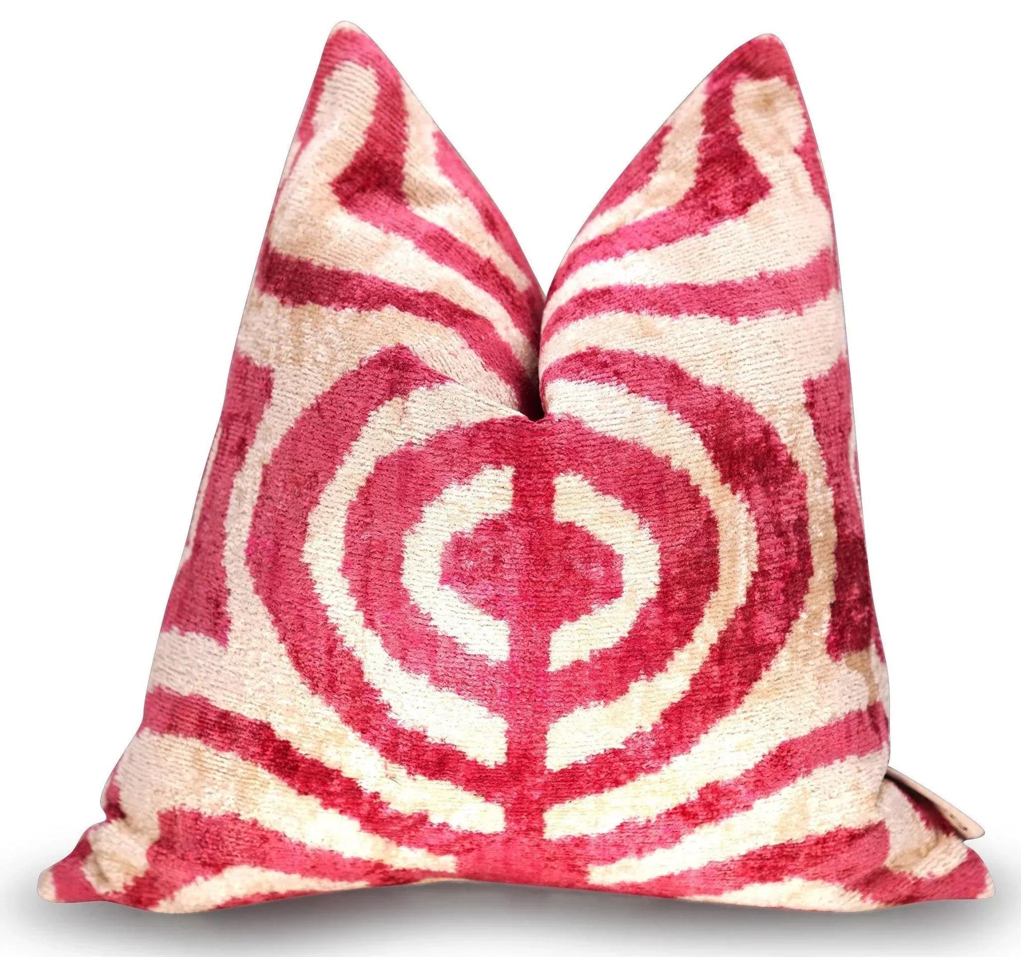 Canvello Tiger Print Pinkish Red Throw Pillows - 16x16 inch Canvello