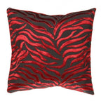 Canvello Tigre Pillow Red & Black Velvet- 16'' X 24'' Canvello