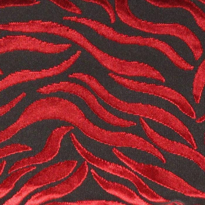 Canvello Tigre Pillow Red & Black Velvet- 16'' X 24'' Canvello