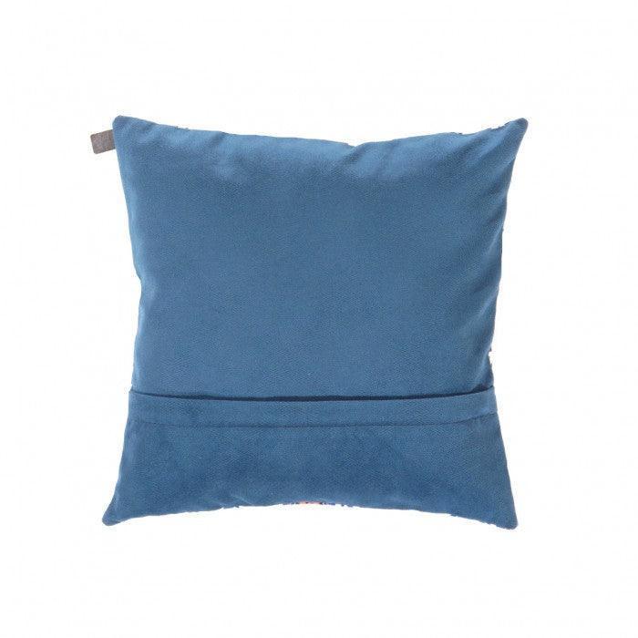 Canvello Tile Design Velvet Pillow - 16' X 16', back view - House Of Avana