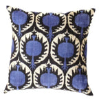Canvello Turkish Multi Colors Velvet Silk IKAT Pillow - 24'' X 24" Canvello