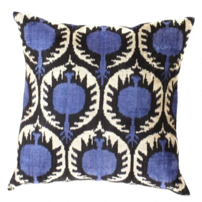 Canvello Turkish Multi Colors Velvet Silk IKAT Pillow - 24'' X 24" Canvello