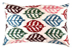 Canvello Turkish Silk Ikat White Throw Pillow - TI 28 Canvello