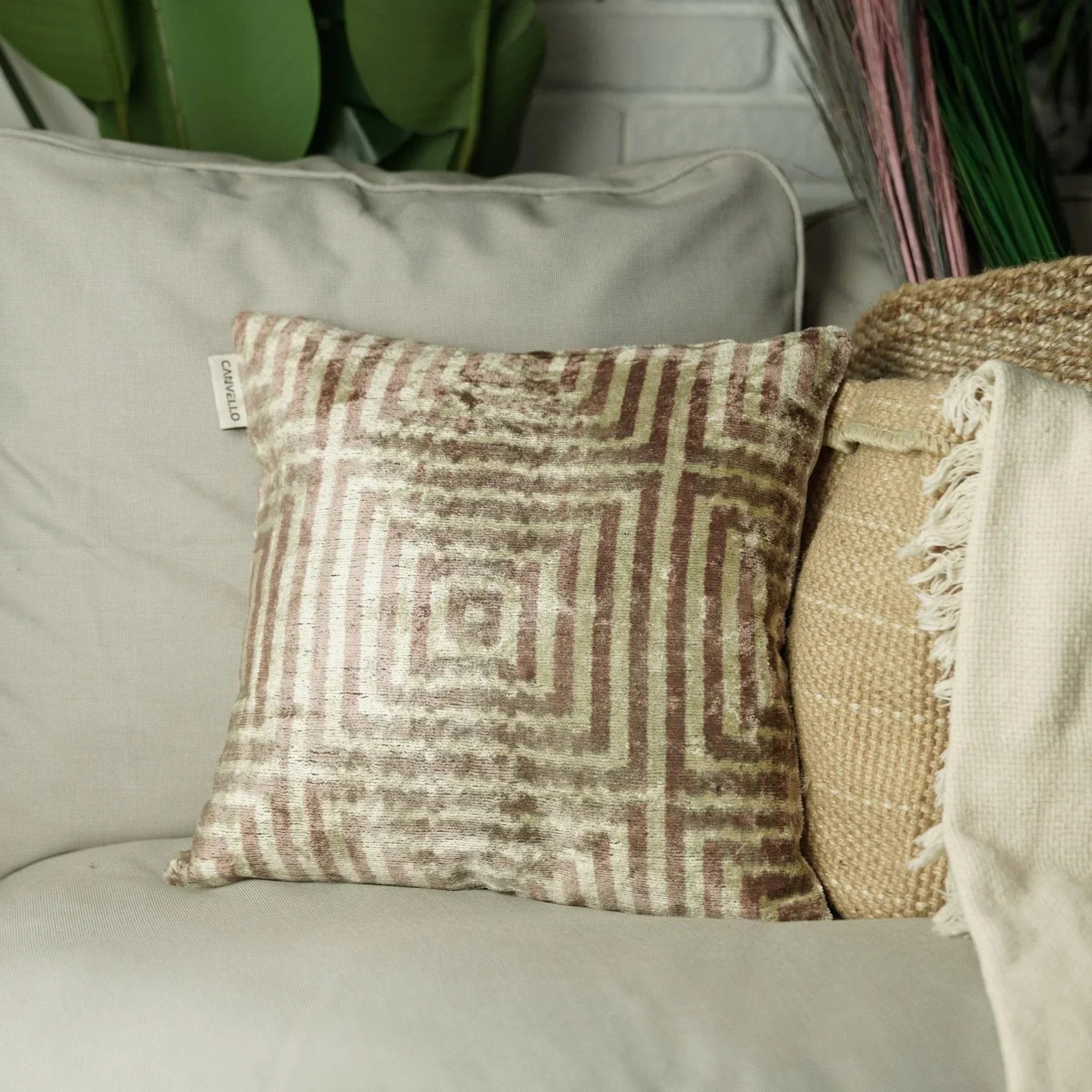Canvello Unique Decorative Brown Pillows - 16"X16" Canvello