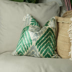Canvello Unique Green Pillows + Down Insert 16"x16" Canvello