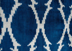 Canvello Unique THROW PILLOW + Down INSERT, Couch Cushion, Handmade Luxury Fabric, Decorative Super Soft Silk Velvet Navy Blue 16x24 in Canvello