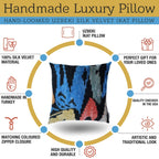 Canvello Velvet Abstract Square Pillow with Down Insert - 18x18 in Canvello
