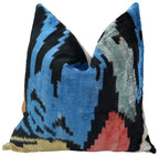 Canvello Velvet Abstract Square Pillow with Down Insert - 18x18 in Canvello