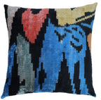 Canvello Velvet Abstract Square Pillow with Down Insert - 18x18 in Canvello