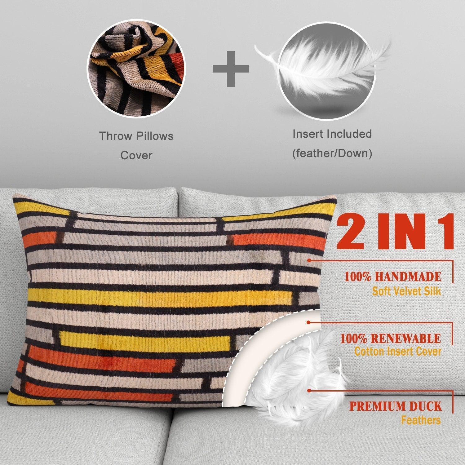 Canvello Velvet Comfortable Pillows For Couch | 16 x 24 in (40 x 60 cm) Canvello