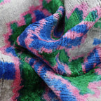Canvello Velvet Floral Navy Pink Throw Pillow with Down Insert - 18x18 in Canvello