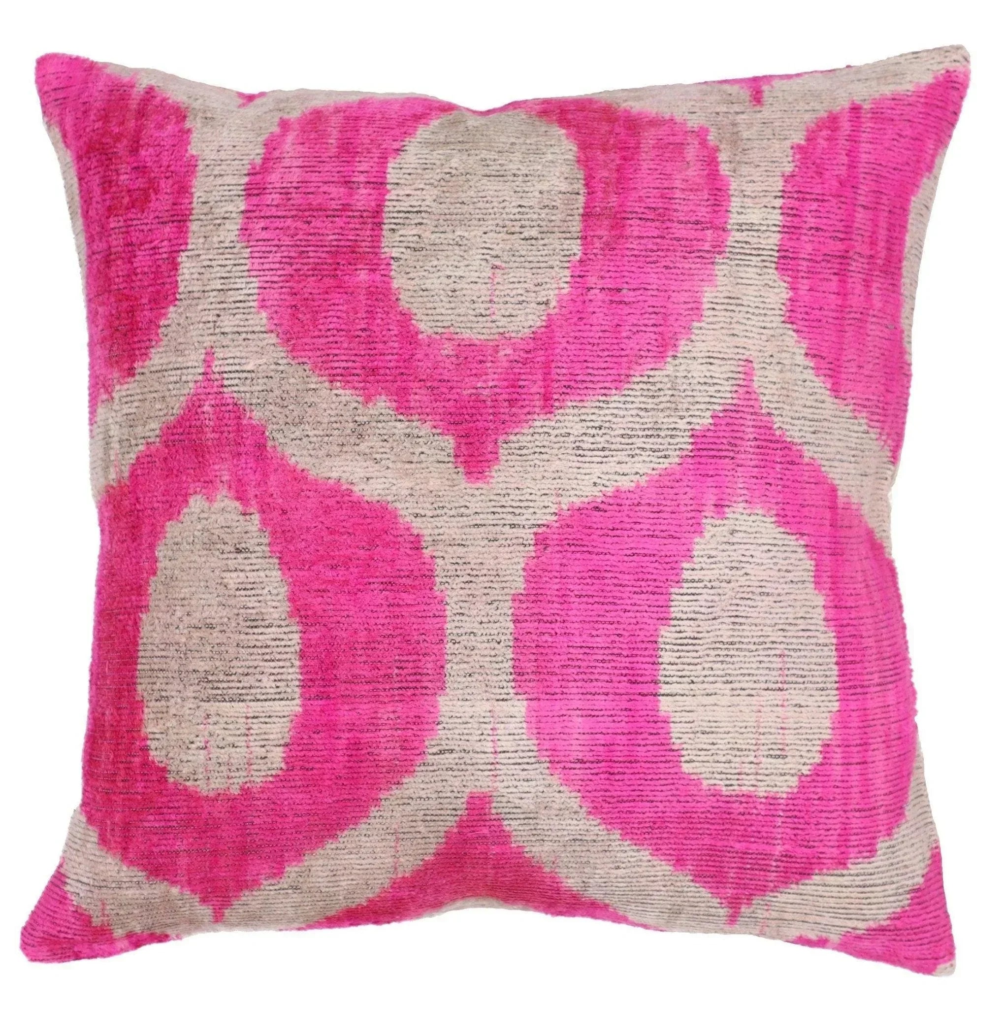 Canvello Velvet Pink Ivory Pillow | 16 x 16 in (40 x 40 cm) Canvello