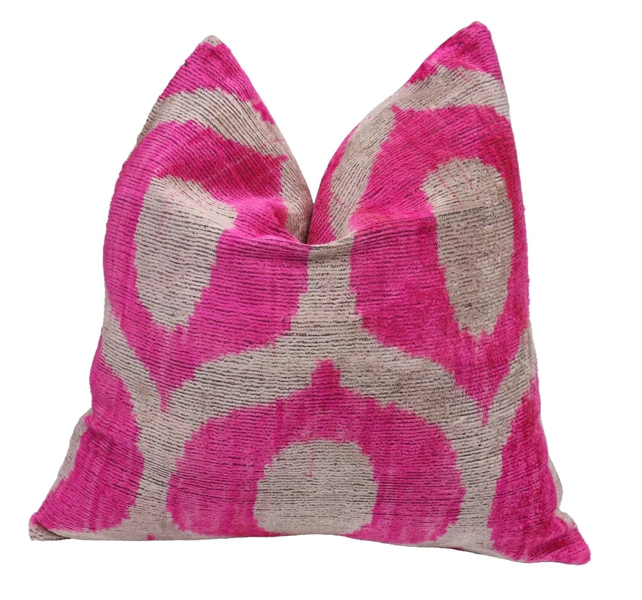 Canvello Velvet Pink Ivory Pillow | 16 x 16 in (40 x 40 cm) Canvello
