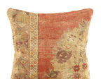 Canvello Vintage Turkish Hand Knotted Rug Pillow - 16" X 16", back view - House Of Avana