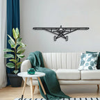 Carbon Cub Front Metal Aircraft Wall Art - Ncp0535, detail shot - House Of Avana
