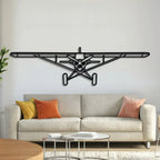 Carbon Cub Front Metal Aircraft Wall Art - Ncp0535, front view - House Of Avana