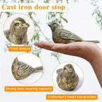 Cast Iron Bird Heavy Duty Door Stopper Avoid Drilling Holes with Handle Metal Antique Decorative Vintage... - House Of Avana