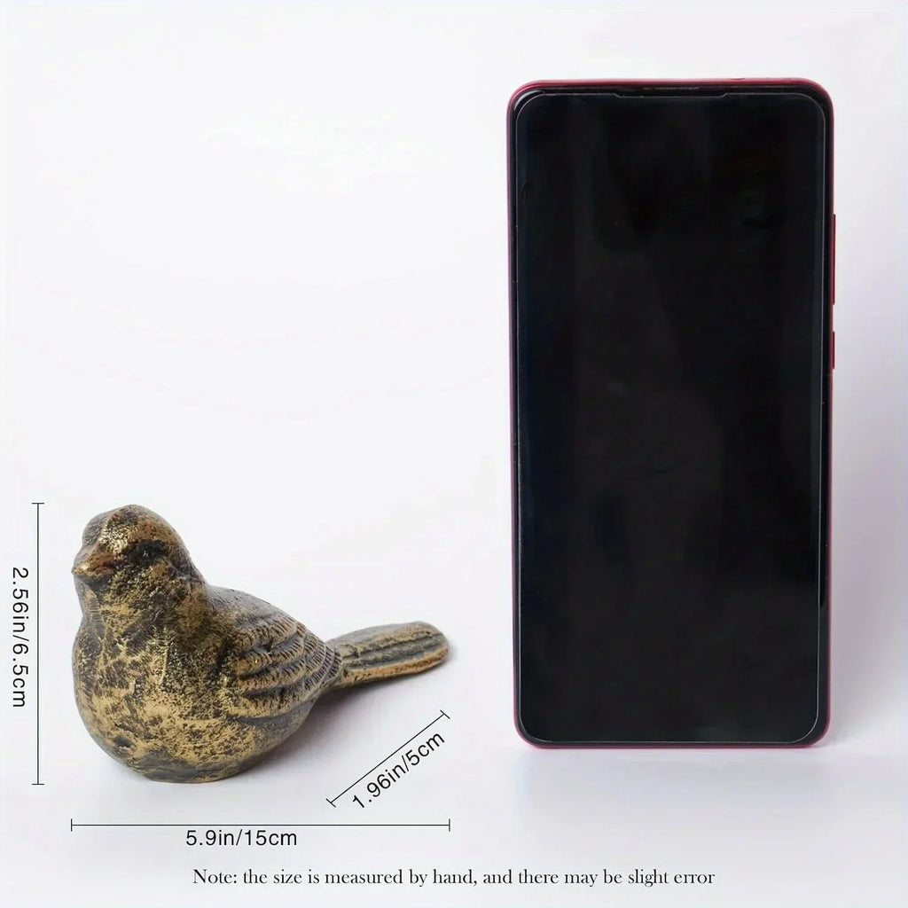 Cast Iron Bird Heavy Duty Door Stopper Avoid Drilling Holes with Handle Metal Antique Decorative Vintage... - House Of Avana