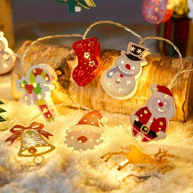 Cast Iron Christmas Garland Led Warm White Lights - House Of Avana [[SKU:HOA-FLR-029]]