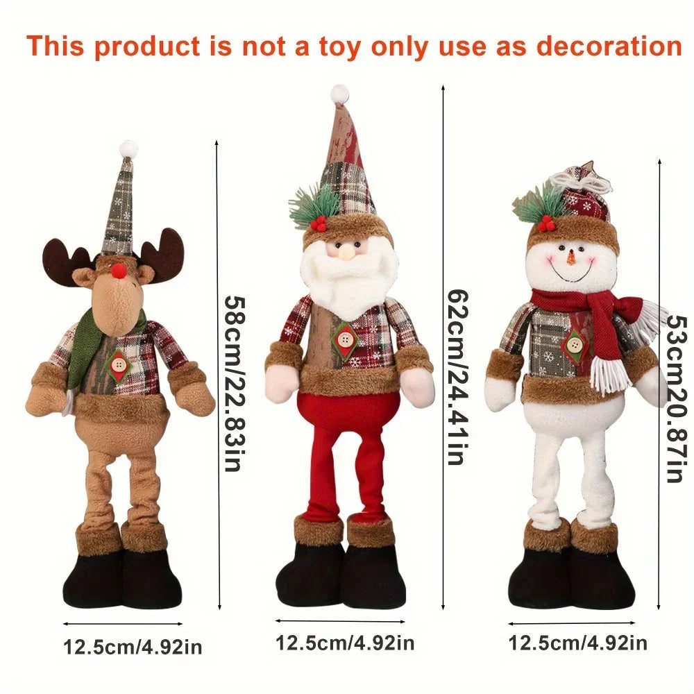 Ceramic Christmas Figurines with Santa, Snowman and Reindeer Designs - House Of Avana [[SKU:HOA-SCU-206]]