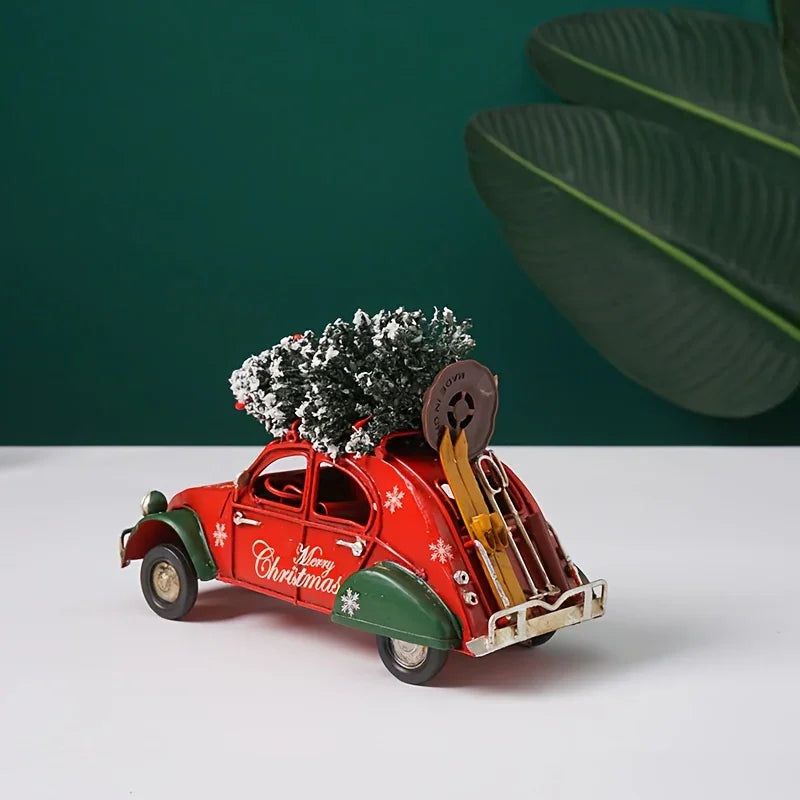 Ceramic Christmas Statue, Red and Green, Decorative Figurine - House Of Avana [[SKU:HOA-XMS-055]]