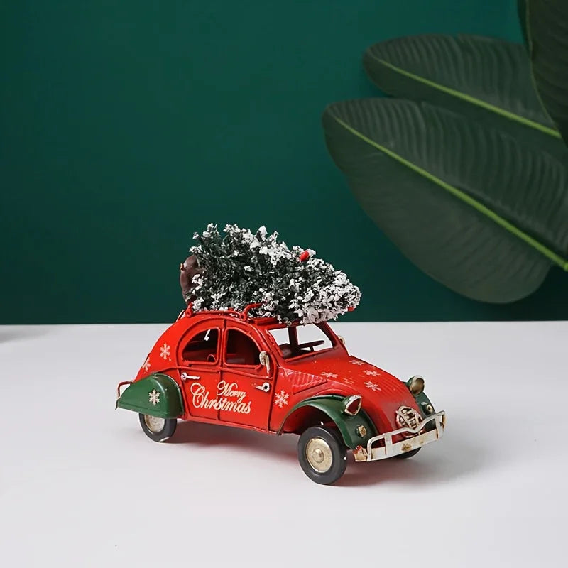Ceramic Christmas Statue, Red and Green, Decorative Figurine - House Of Avana [[SKU:HOA-XMS-055]]