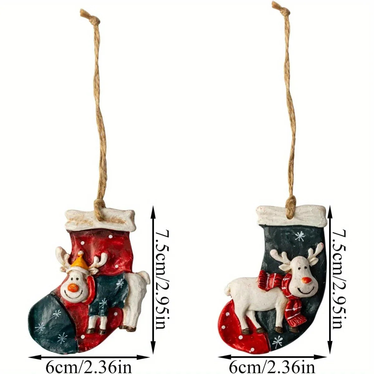 Ceramic Christmas Tree Topper Set - Santa, Snowman & Sleigh Ornaments - House Of Avana [[SKU:HOA-SCU-239]]