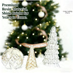 Ceramic Glowing Christmas Tree Figurine with Colorful Lights - House Of Avana