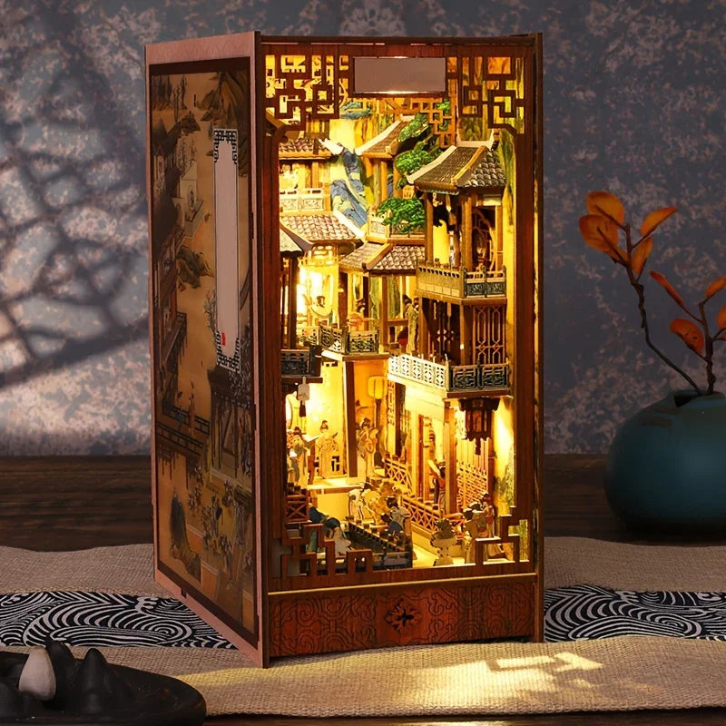 Ceramic Han Palace Miniature Architecture Vintage Style Building Decoration - House Of Avana
