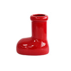 Ceramic Red Vase Planter with Snowflake & Ornament Design - House Of Avana