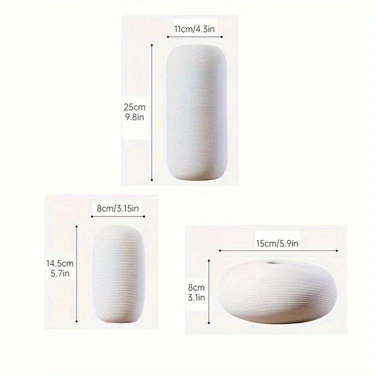 Ceramic Scandinavian Vase for Tabletop Flower Arrangement, texture detail - House Of Avana [[SKU:HOA-VAS-020]]