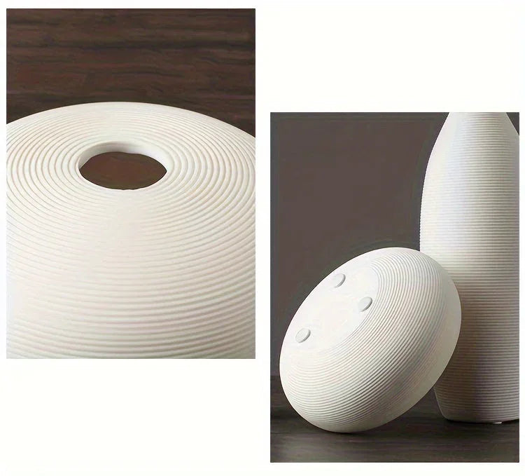 Ceramic Scandinavian Vase for Tabletop Flower Arrangement, dimensions view - House Of Avana [[SKU:HOA-VAS-020]]
