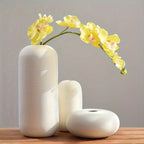 Ceramic Scandinavian Vase for Tabletop Flower Arrangement, top view - House Of Avana [[SKU:HOA-VAS-020]]