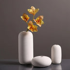 Ceramic Scandinavian Vase for Tabletop Flower Arrangement, angled view - House Of Avana