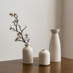 Ceramic Vase Set of Modern Boho Style Vases, angled view - House Of Avana
