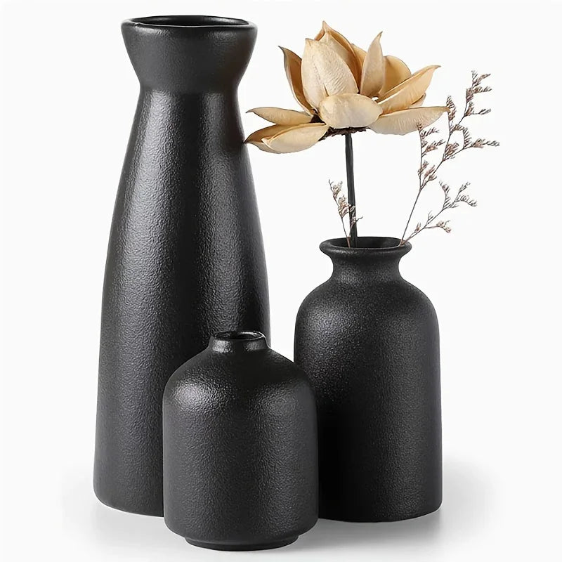 Ceramic Vase Set of Modern Boho Style Vases, alternate view - House Of Avana [[SKU:HOA-VAS-025]]