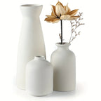Ceramic Vase Set of Modern Boho Style Vases, front view - House Of Avana