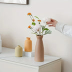 Ceramic Vase Set of Modern Boho Style Vases, angled view - House Of Avana