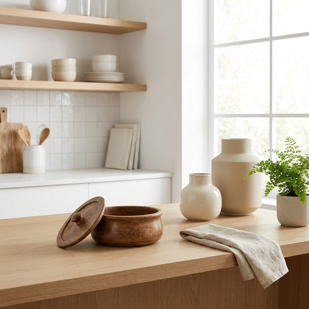 Large Mango Wood Flatbread Box