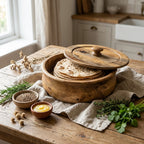 Large Mango Wood Flatbread Box