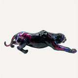 Decorative Cheetah Figurine with Lightning Pattern