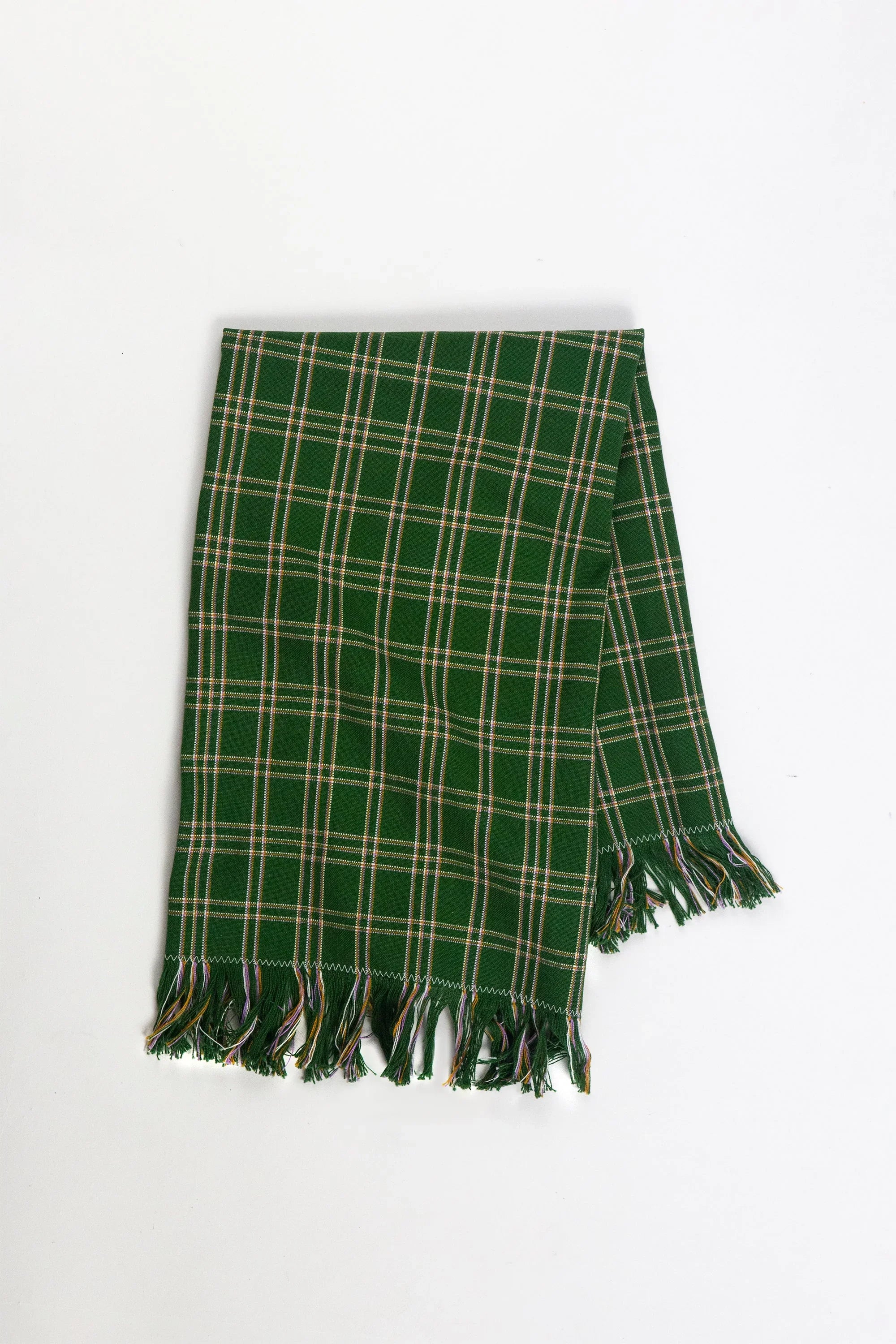 Chiapas Plaid Forest Green Kitchen Towel Archive New York