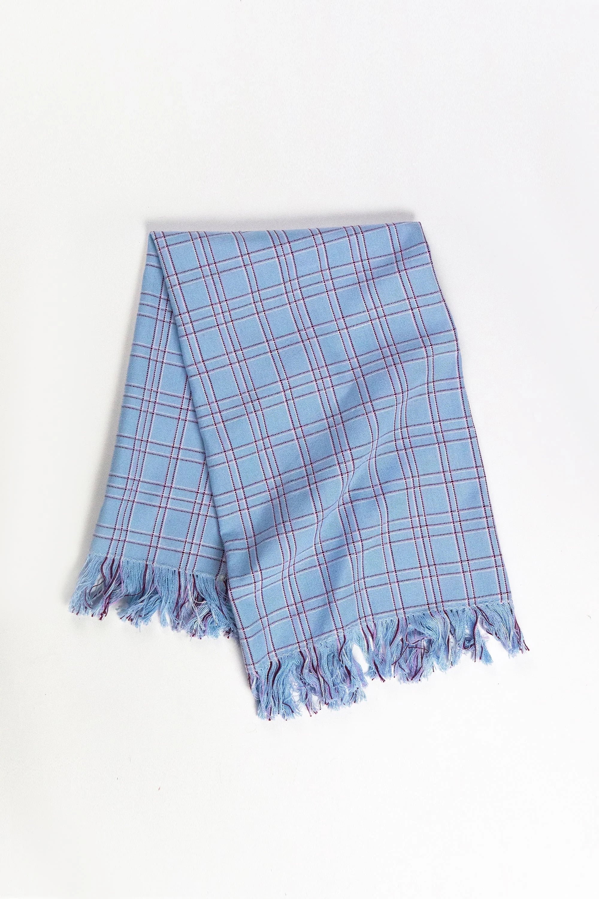Chiapas Plaid Light Blue Kitchen Towel Archive New York