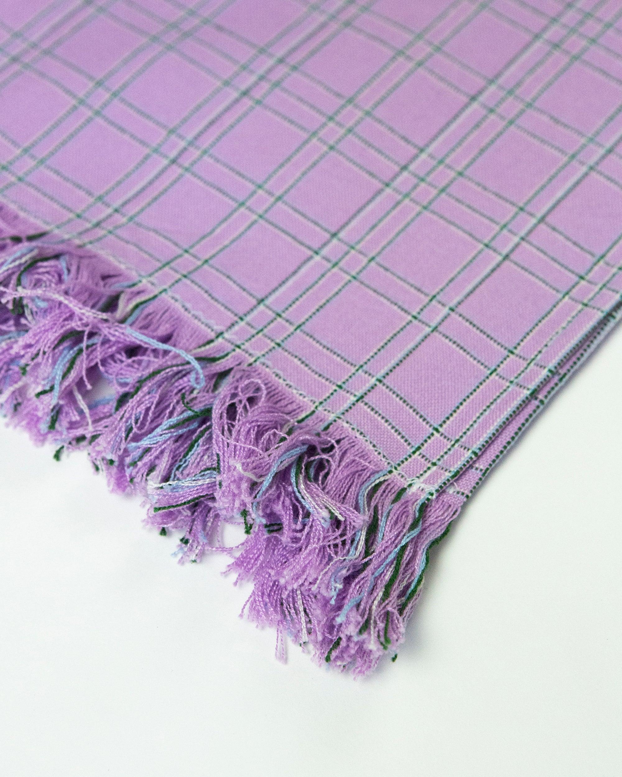 Chiapas Plaid Lilac Kitchen Towel Archive New York