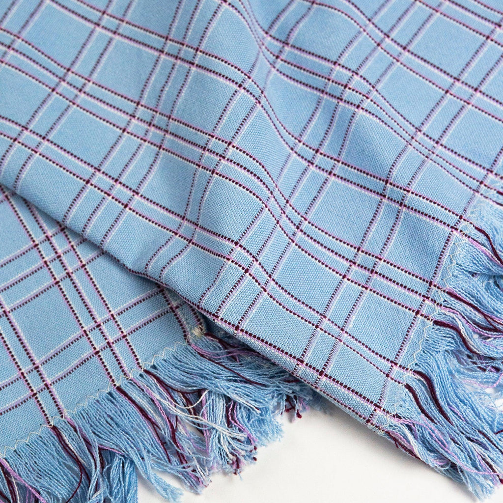 Chiapas Plaid Light Blue Kitchen Towel Archive New York